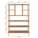  Close-up of the open shelves of the  bookcase, ideal for organizing books and décor.
