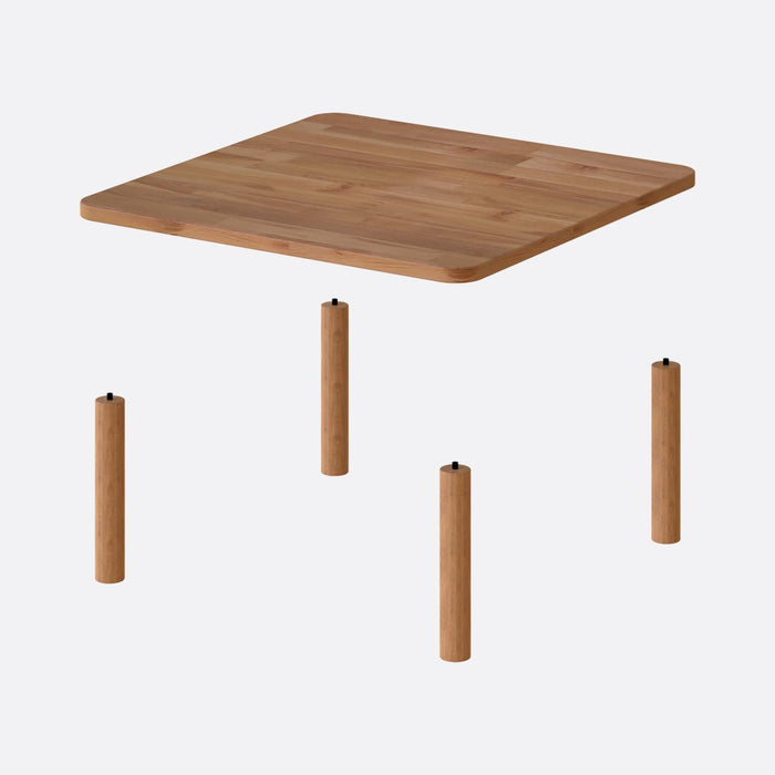 Top-down angle of the Brooklyn Square Coffee Table, revealing its spacious tabletop and natural wood grain.