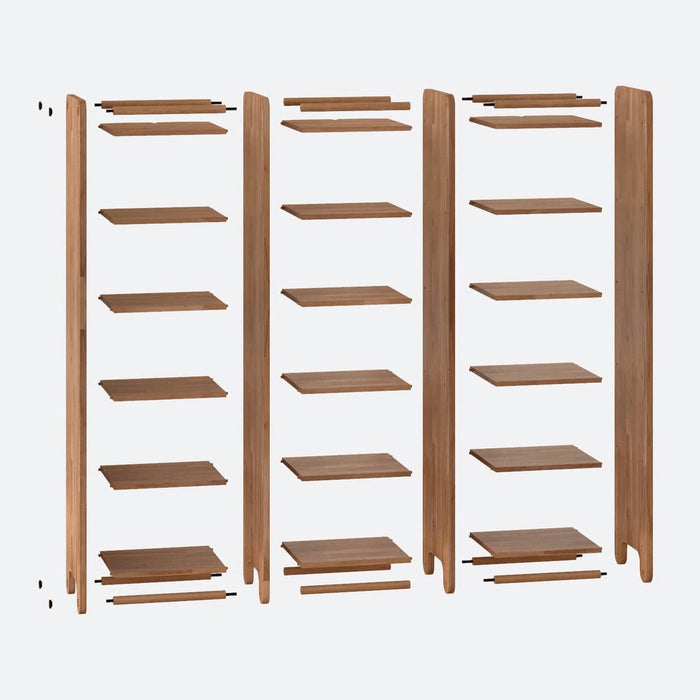 Modern Compton Bookshelf With Storage with sturdy shelves for displaying books, plants, and decorative items.