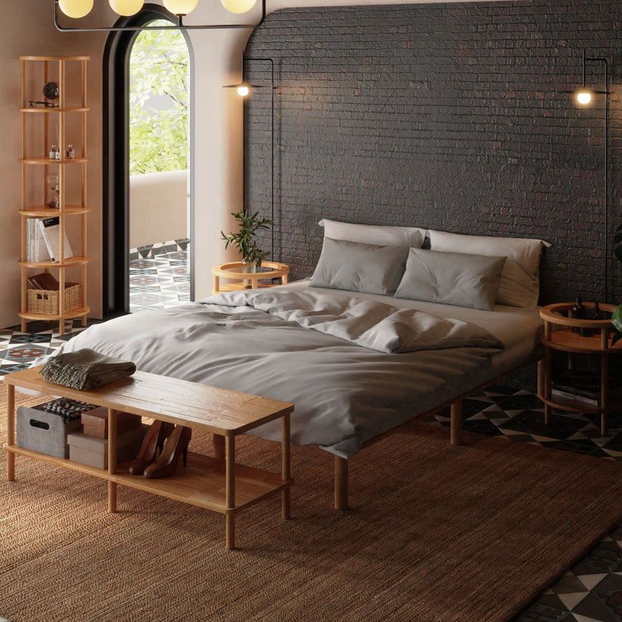 Soho Solid Beech Wood Bed Frame | Scandinavian Platform Bed Demontha