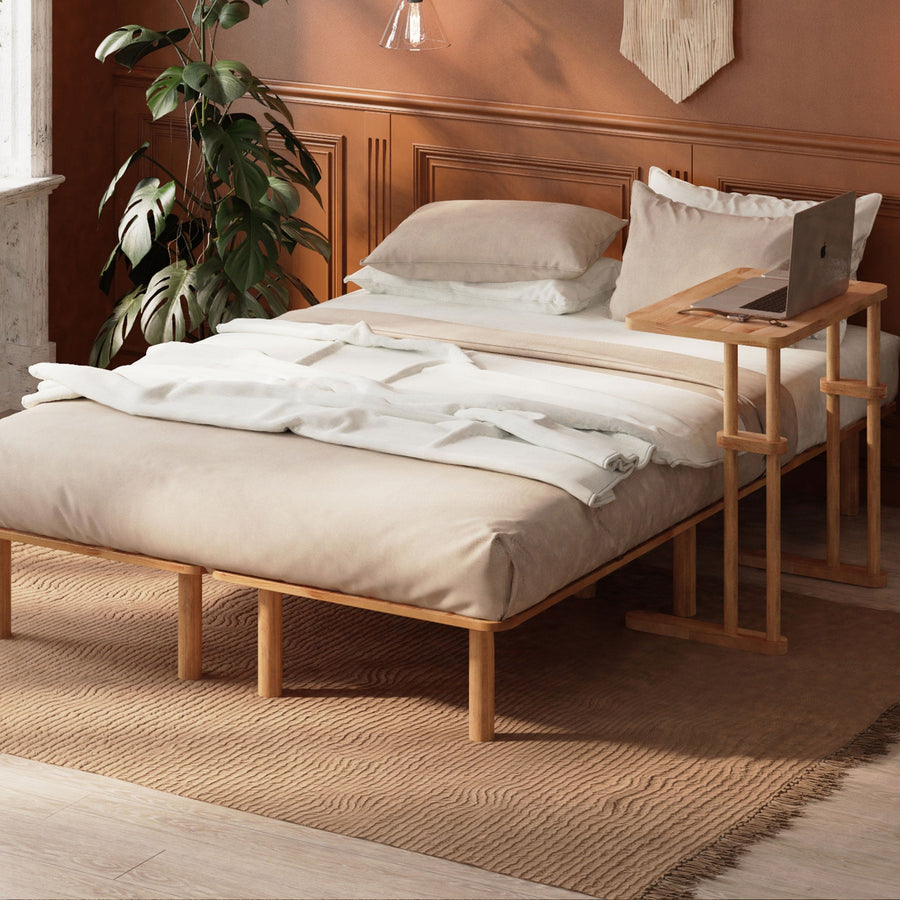 Soho Solid Beech Wood Bed Frame | Scandinavian Platform Bed Demontha