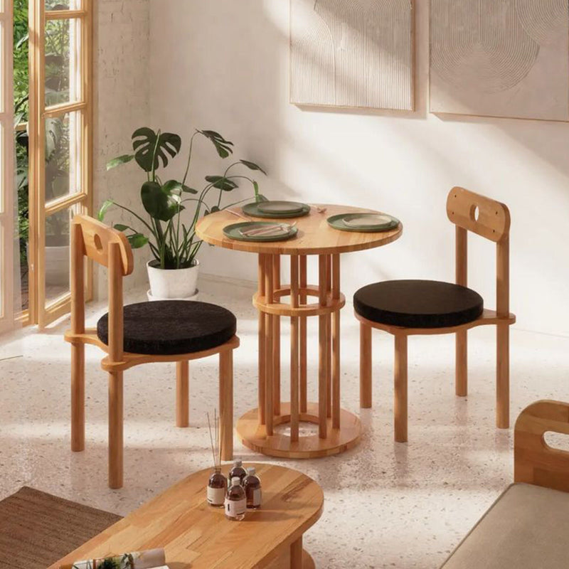 Modern Mini Table Double Round Modern Dining Table for Two