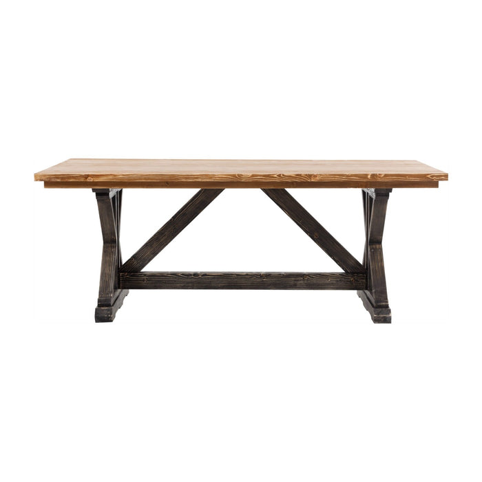 Detailed view of the Dining Table's leg design, combining durability and aesthetic appeal.