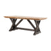 Harley Farmhouse Dining Table in a modern farmhouse dining room setup, blending rustic and contemporary elements.
