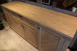 Detailed close-up of the wood grain finish, showcasing the natural texture and timeless appeal.
