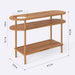 Lifestyle image of the entryway table placed in a contemporary entryway, blending perfectly with modern decor