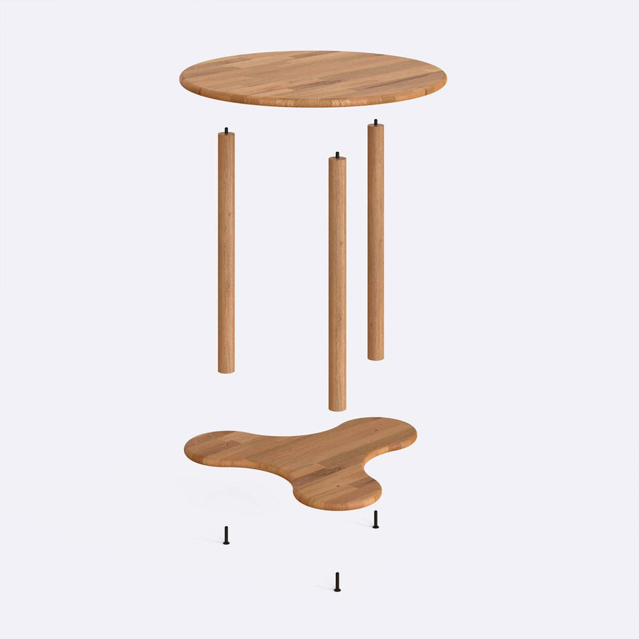 The Latexo dining table styled in a modern kitchen with minimalist decor, emphasizing its compact elegance.