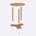 The Latexo dining table styled in a modern kitchen with minimalist decor, emphasizing its compact elegance.