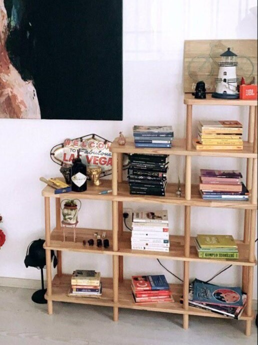Lincoln 5-shelf stair bookcase offering a unique stepped design for functional and decorative use.