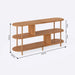 Malibu Low Bookcase with various items organized on its shelves, showcasing its practical use.