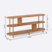 Close-up view of the solid wood edges of the Malibu Low Bookcase, highlighting its craftsmanship