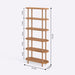 Close-up of the bookcase's wood finish, showcasing the fine craftsmanship and natural grain details.