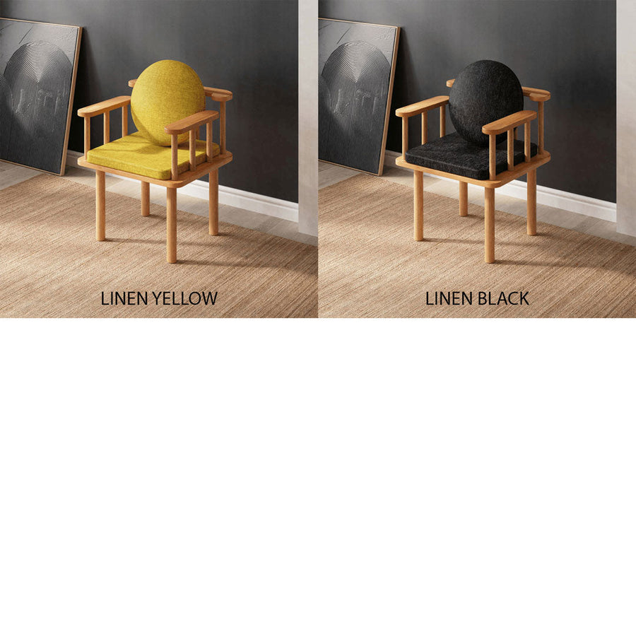 Manhattan Solid Beech Wood Chair | Modern Upholstered Dining Chair Demontha