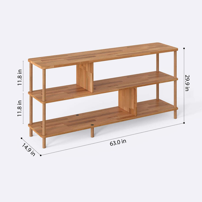 The Manhattan 3 shelf bookcase provides functional storage and style in a small home office setting.
