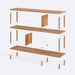 The Manhattan 3 shelf bookcase displayed empty, showcasing its versatile design and ample storage capacity.