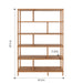 Empty Manhattan Solid Wood Bookcase in a bright living room – A modern bookcase made of solid wood, pictured in a stylish, well-lit room for a clean and organized look.