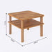 The Coffee Table viewed from an angle, showing the sleek beech wood finish and functional design.