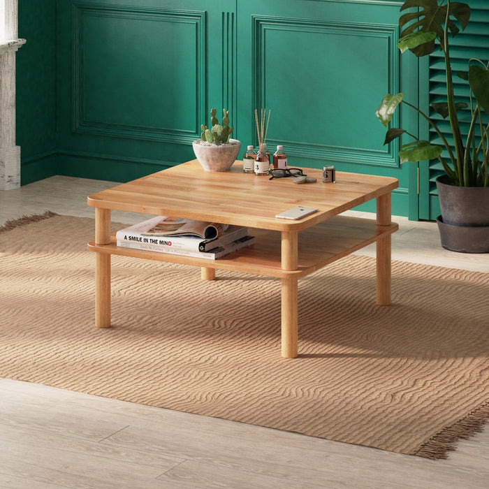  A side view of the Manhattan Modern Coffee Table, showcasing its clean lines and modern design.