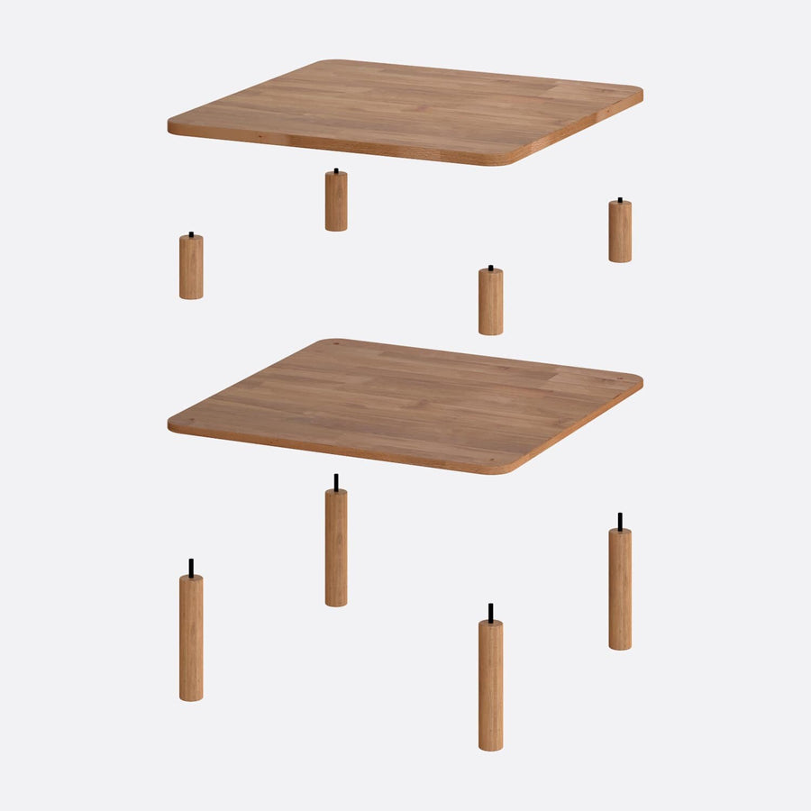A top-down view of the Manhattan Modern Coffee Table, emphasizing its spacious surface and minimalist design.