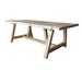 Side view of the Montpelier Pine trestle dining table, featuring sturdy legs and a spacious rectangular top.