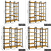Portland Pine Room Divider Bookcase in a minimalist home office setup, neatly organizing books and decor.
