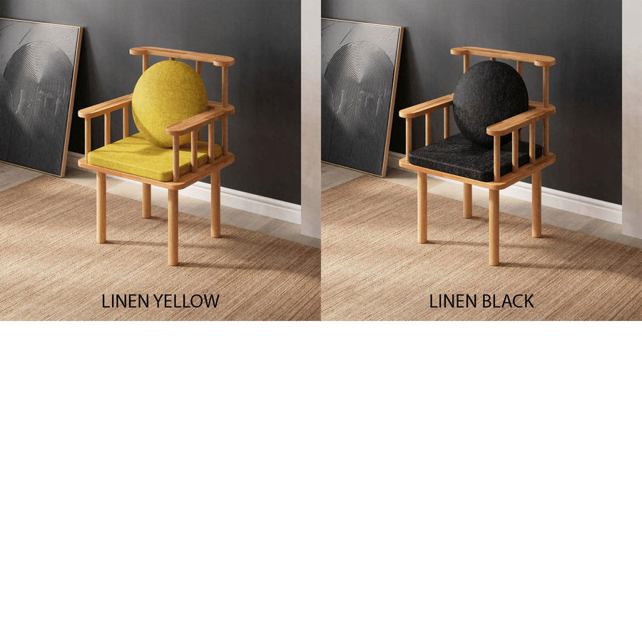 Queens Solid Beech Wood Chair | Modern Upholstered Dining Chair Demontha