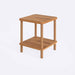 Close-up of the wood grain on the Queens Beech Wood Narrow Side Coffee Table, emphasizing its natural finish and craftsmanship.