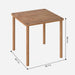 Contemporary Soho dining table set for 2 with square wood table and suede dark upholstery chairs.