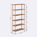 Soho 6 Shelf Bookcase styled in a modern living room, featuring books, plants, and decorative items.