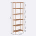Side profile of the Soho 6 Shelf Bookcase, emphasizing its open, airy design and durable construction.