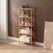 Close-up view of the Soho 5-shelf bookcase highlighting the natural wood grain and smooth finish.