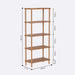 Side angle of the Soho bookcase 5 shelf, displaying its sturdy construction and sleek design.
