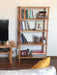 Top-down view of the Soho 5-shelf bookcase with clean lines and a classic look, ideal for any space.