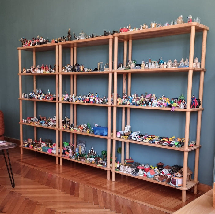 Detailed shot of the  bookcase, showcasing its quality craftsmanship