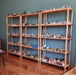 Detailed shot of the  bookcase, showcasing its quality craftsmanship