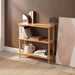  Side angle of the Soho Short Bookcase, highlighting its sturdy construction and sleek finish.