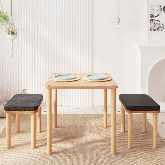 The Soho dining table set arranged in a bright, contemporary dining area, demonstrating its versatile and space-efficient design.