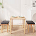 The Soho dining table set arranged in a bright, contemporary dining area, demonstrating its versatile and space-efficient design.