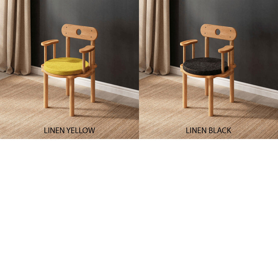 Beverly Hills Solid Beech Wood Chair | Modern Upholstered Dining Chair Demontha