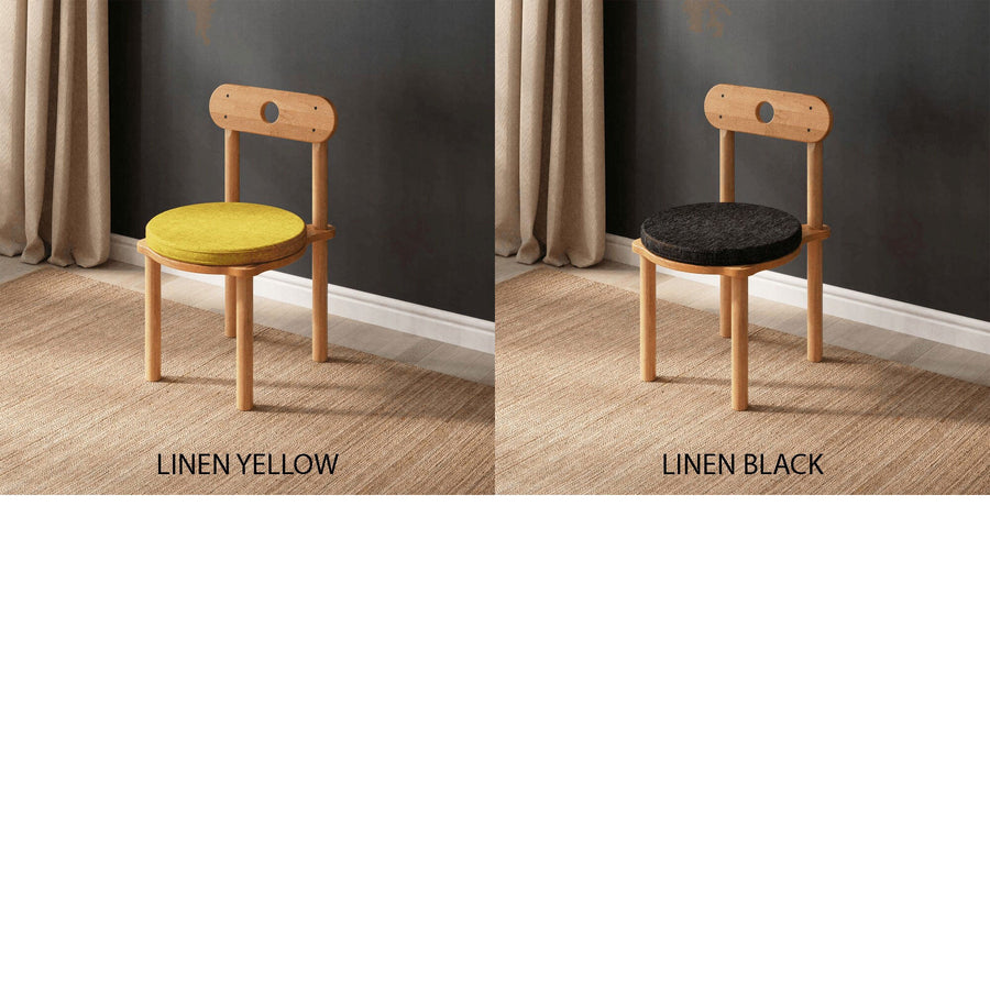 Beverly Hills Solid Beech Wood Dining Chair | Modern Upholstered Side Chair Demontha