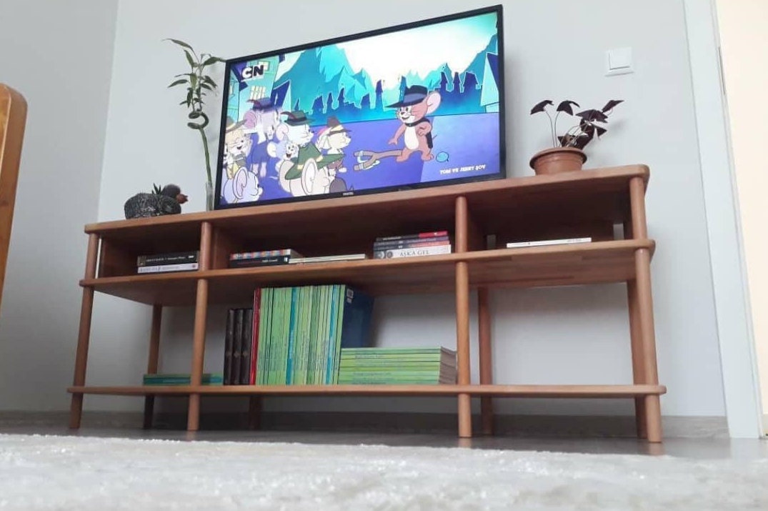 Beverly Hills Solid Beech Wood TV Stand | Modern Low Profile Media