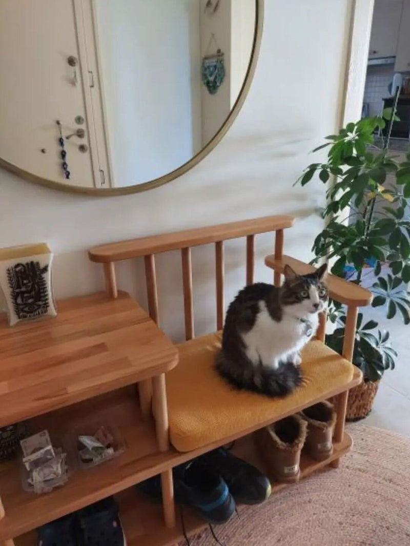 Grant Solid Wood BenchWood Entryway Bench