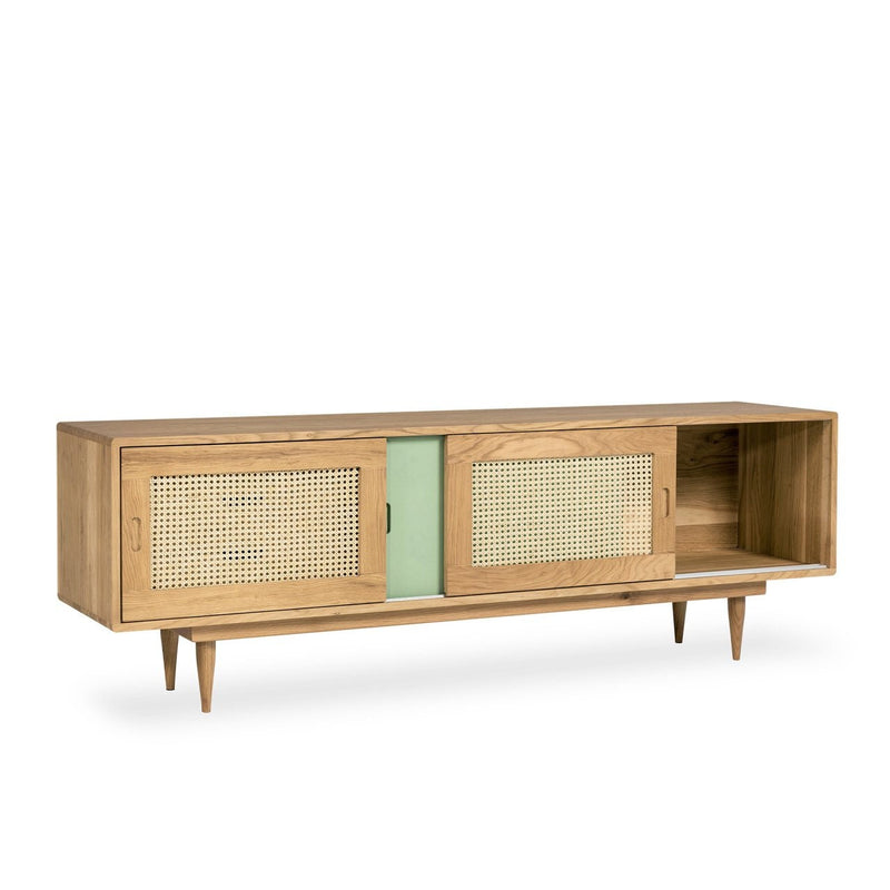 Grapeland Oak Wood TV Stand