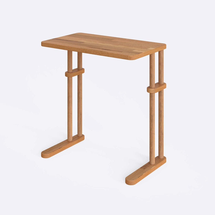 Brooklyn Solid Beech Wood C Table | Modern Space-Saving Desk Demontha