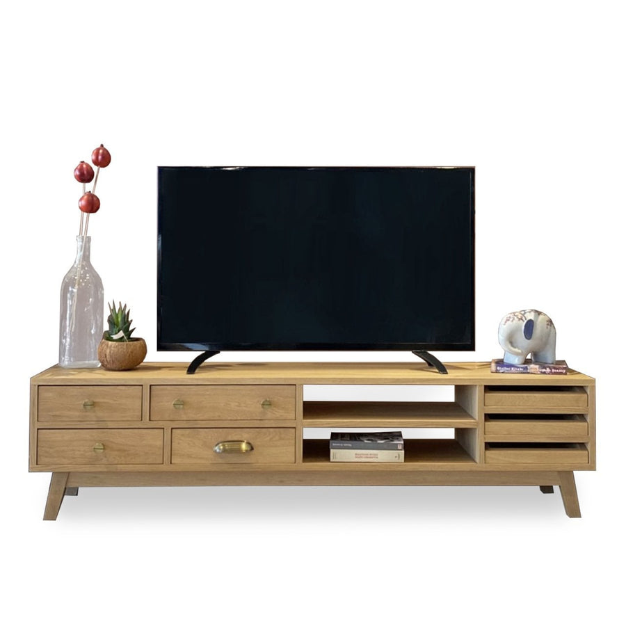 Harris Pine Wood TV Stand Tomruque Wood Studios