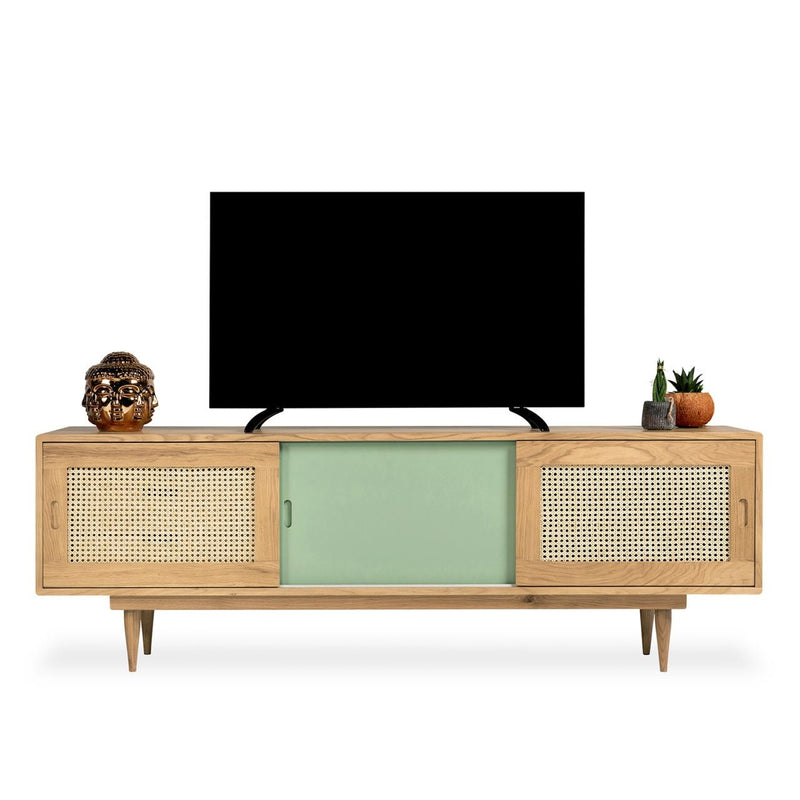 Grapeland Oak Wood TV Stand