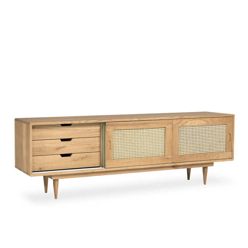 Grapeland Oak Wood TV Stand