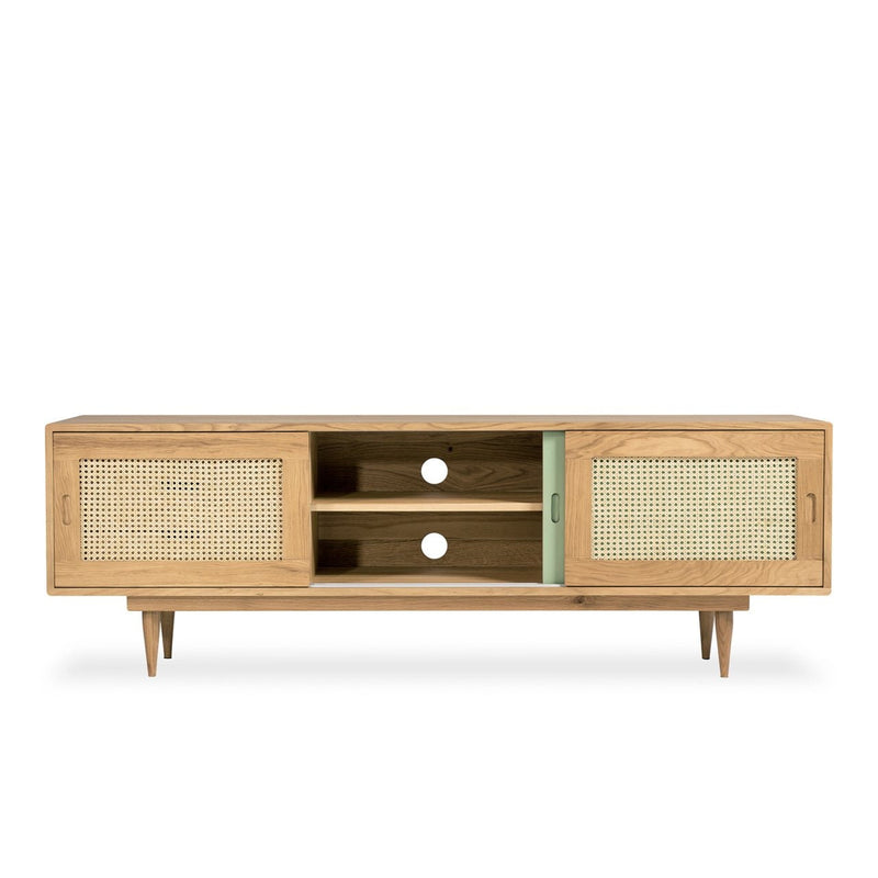 Grapeland Oak Wood TV Stand