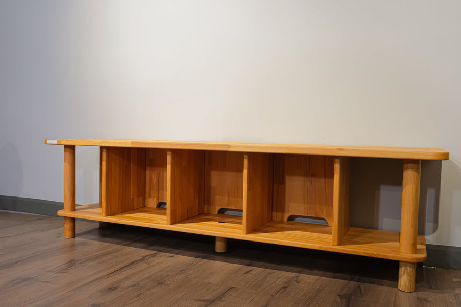 Potter Solid Beech Wood TV Stand | Modern Low Profile Media Console Demontha
