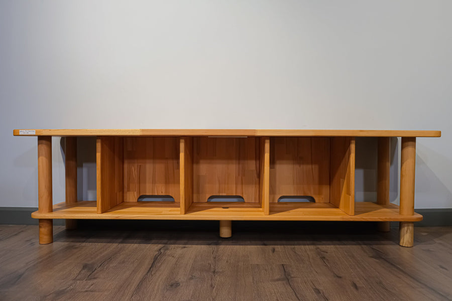 Potter Solid Beech Wood TV Stand | Modern Low Profile Media Console Demontha
